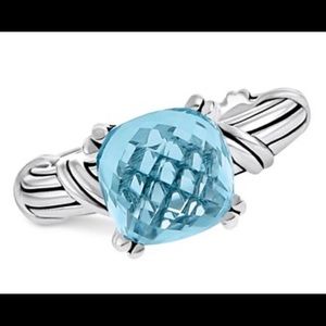 Blue Topaz Ring (5-1/2 ct. t.w.) Sterling Silver